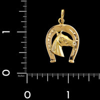 Vintage 18K Yellow Gold Estate Horseshoe Charm