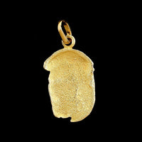 18K Yellow Gold Estate Jesus Head Pendant
