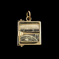 14K Yellow Gold Estate Mad Money Charm