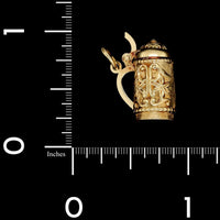 14K Yellow Gold Estate Beer Stein Charm