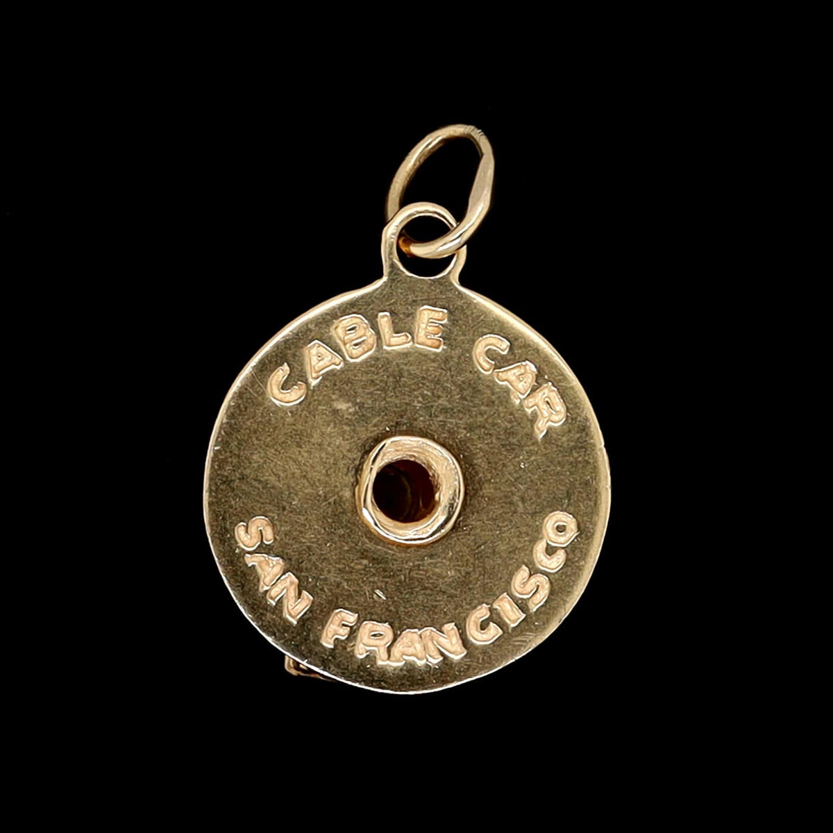 14K Yellow Gold Estate San Francisco Cable Car Charm