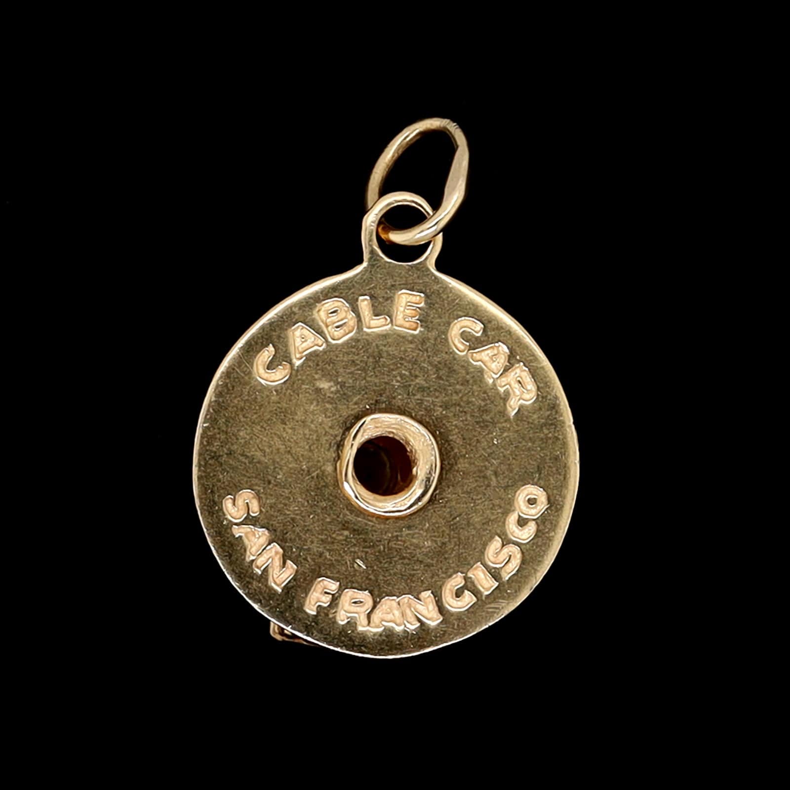 14K Yellow Gold Estate San Francisco Cable Car Charm