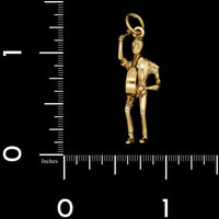 18K Yellow Gold Estate Drummer Charm