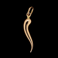 18K Yellow Gold Estate Italian Horn Charm