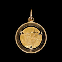 18K Yellow Gold Estate Religious Scene Charm