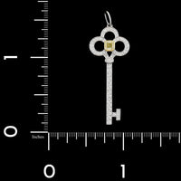 Tiffany & Co. Platinum and 18K Yellow Gold Estate Diamond Crown Key