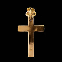 18K Yellow Gold Estate Turquoise Cross