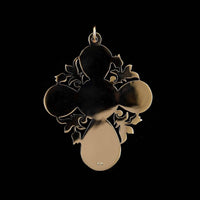 14K Rose Gold Estate Hand Engraved Cross