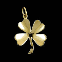14K Yellow Gold Estate Four Leaf Clover Charm
