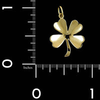 14K Yellow Gold Estate Four Leaf Clover Charm