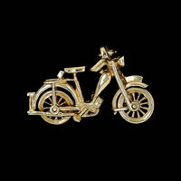 14K Yellow Gold Estate Motorcycle Charm