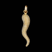 18K Yellow Gold Estate Italian Horn Charm