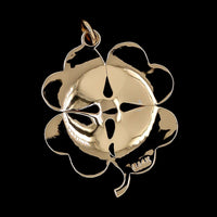14K Yellow Gold Estate Four Leaf Clover Charm