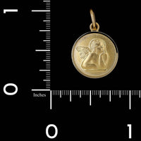 14K Yellow Gold Estate Angel Charm
