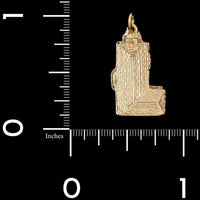 14K Yellow Gold Estate House Charm