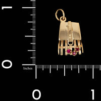 14K Yellow Gold Cranberry Scoop Charm