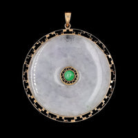 14K Yellow Gold Estate Jadeite Pendant