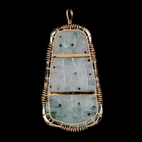 14K Yellow Gold Estate Jadeite Pendant