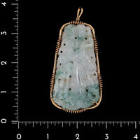 14K Yellow Gold Estate Jadeite Pendant