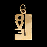14K Yellow Gold Estate Love Charm