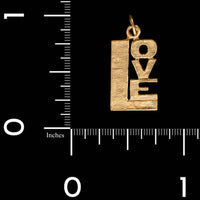 14K Yellow Gold Estate Love Charm