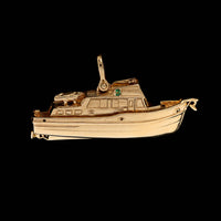 14K Yellow Gold Estate Yacht Charm