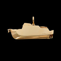 14K Yellow Gold Estate Yacht Charm
