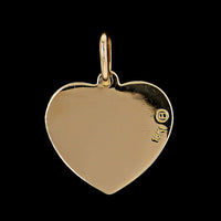 18K Yellow Gold Estate Heart Charm