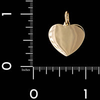 18K Yellow Gold Estate Heart Charm