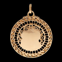 14K Yellow Gold Estate Madonna and Child Pendant
