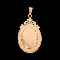 Victorian 18K Yellow Gold Estate Cultured Pearl Flower Locket, France