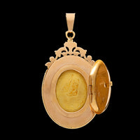 Victorian 18K Yellow Gold Estate Cultured Pearl Flower Locket, France