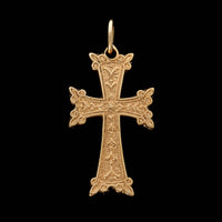 14K Yellow Gold Estate Armenian Cross