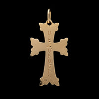 14K Yellow Gold Estate Armenian Cross