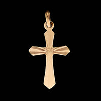 18K Yellow Gold Estate Cross Charm