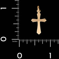 18K Yellow Gold Estate Cross Charm