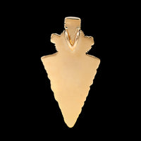 14K Yellow Gold Estate Diamond Arrowhead Pendant