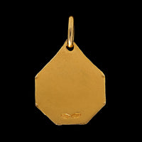 18K Yellow Gold Estate Madonna Medal
