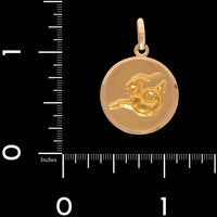 18K Yellow Gold Estate Capricorn Zodiac Charm
