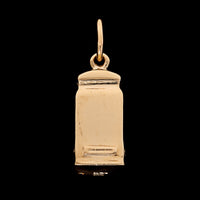 14K Yellow Gold Estate Phone Booth Charm