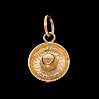 14K Yellow Gold Estate Sombrero Charm