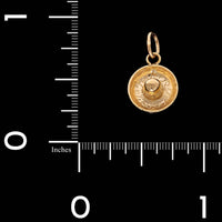 14K Yellow Gold Estate Sombrero Charm
