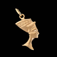 14K Yellow Gold Estate Nefertiti Charm