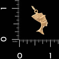 14K Yellow Gold Estate Nefertiti Charm