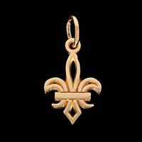 14K Yellow Gold Estate Fleur de Lis Charm