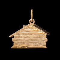14K Yellow Gold Estate Swiss Chalet Charm