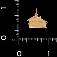 14K Yellow Gold Estate Swiss Chalet Charm