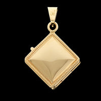 14K Yellow Gold Estate Engraved Locket