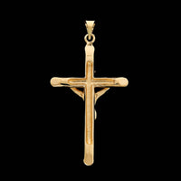 14K Yellow Gold Estate Crucifix Cross Pendant