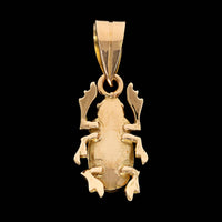 18K Yellow Gold Estate Beetle Charm